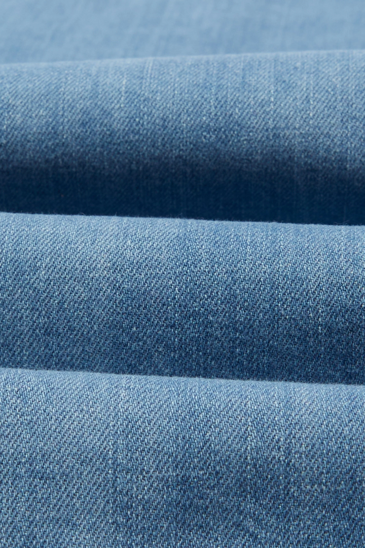 Denim Two-Pocket Western Shirt Bleach Wash