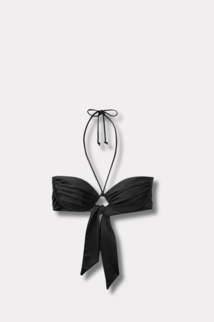 Billow Bikini Top- Black