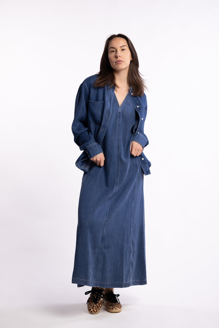 Saskylar Dress 15645 - Medium Denim Blue