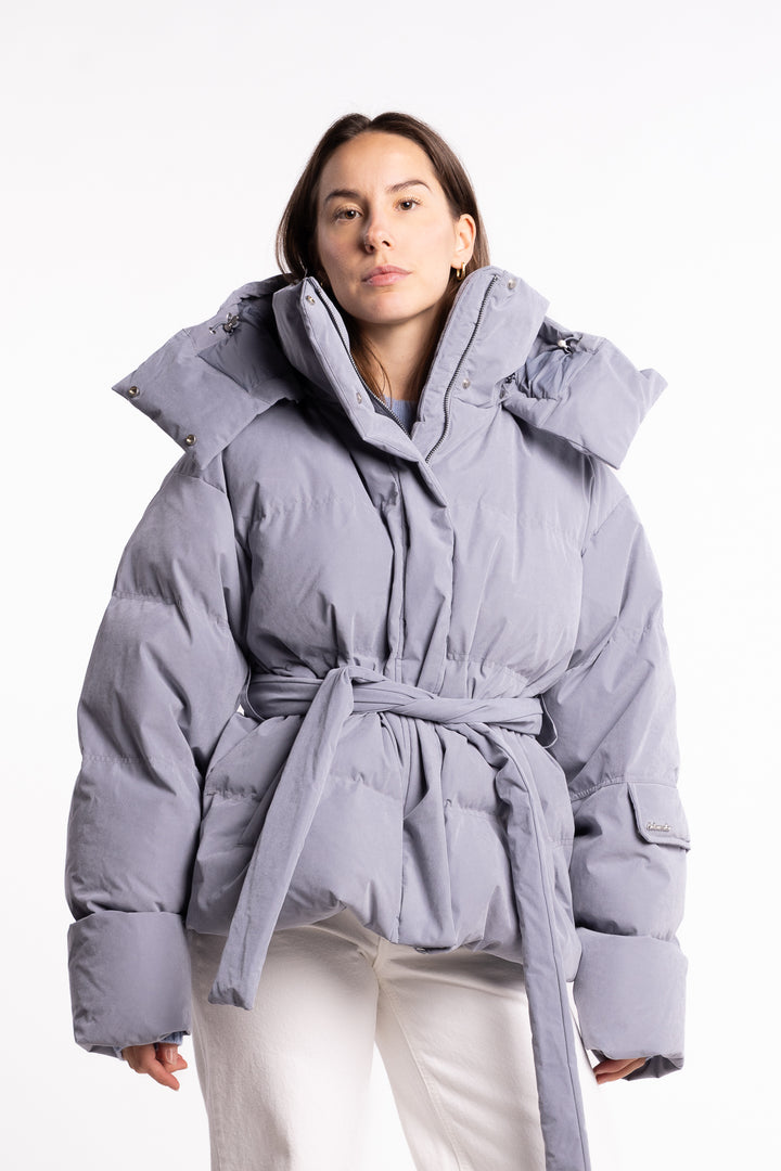 Steilia Brushed Down Jkt - Lt. Blue