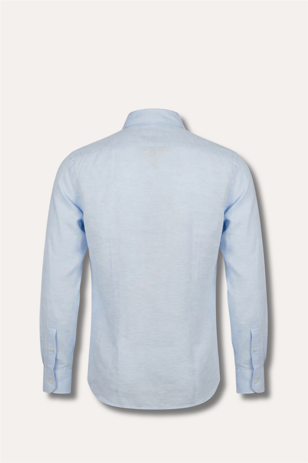 Culto Cotton/Linen Camp Collar Shirt Light Blue