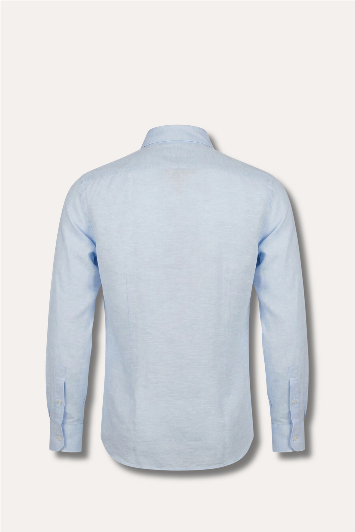 Culto Cotton/Linen Camp Collar Shirt Light Blue