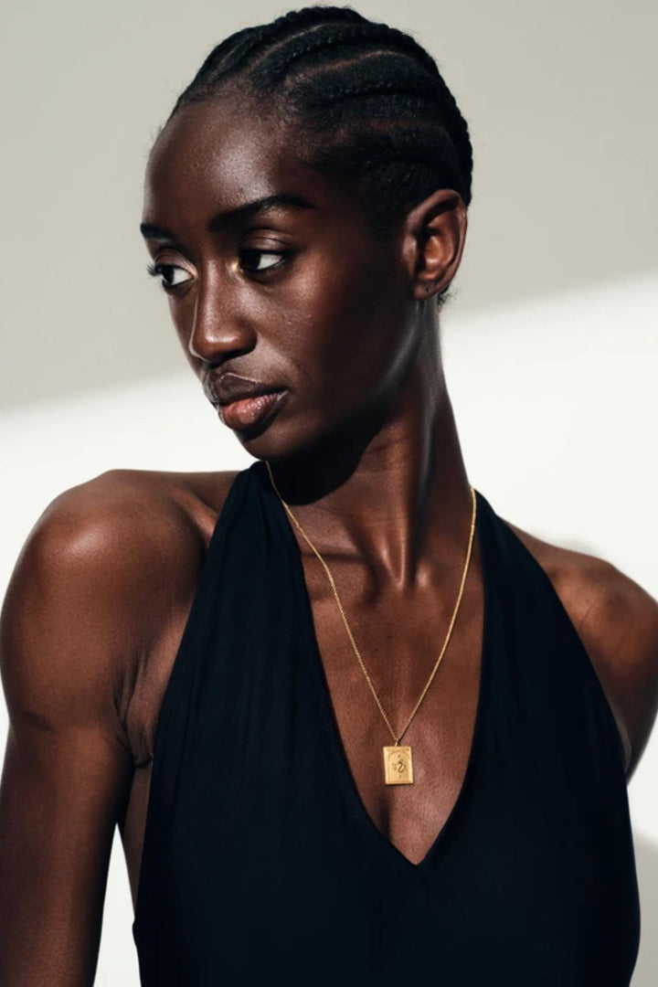 Tarot Lovers Pedant 21,5" Gold