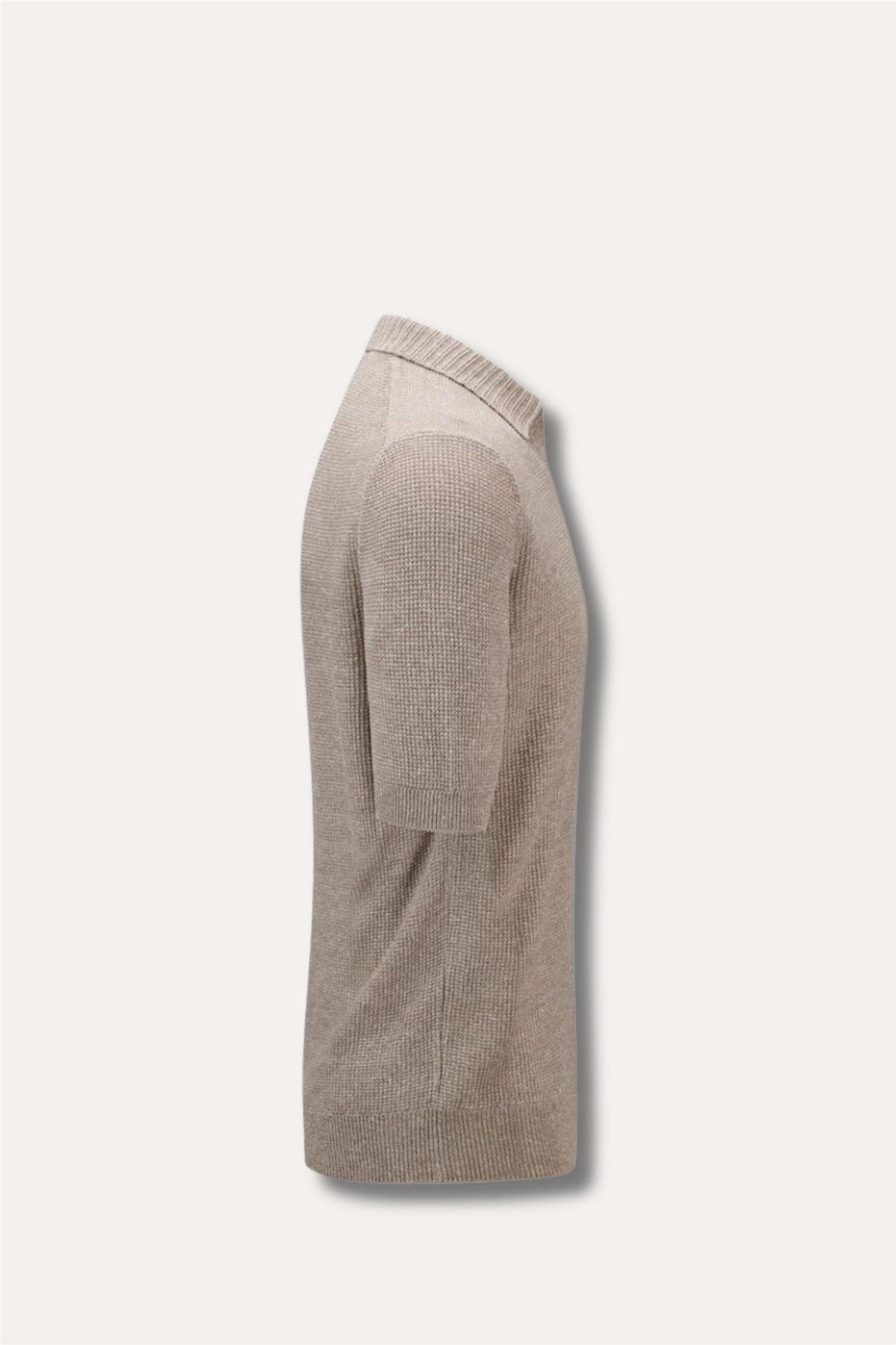 Cotton/Linen Chicco Di Riso Polo Short Sleeve Beige