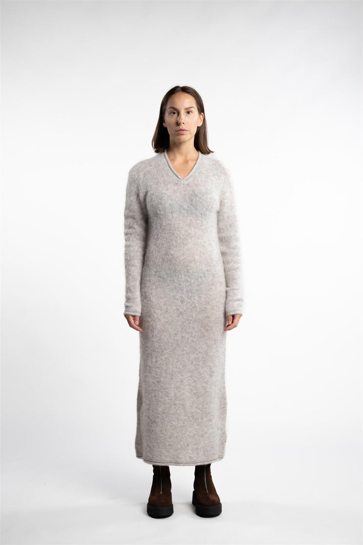 Tine Light LS Dress- Lt. Grey