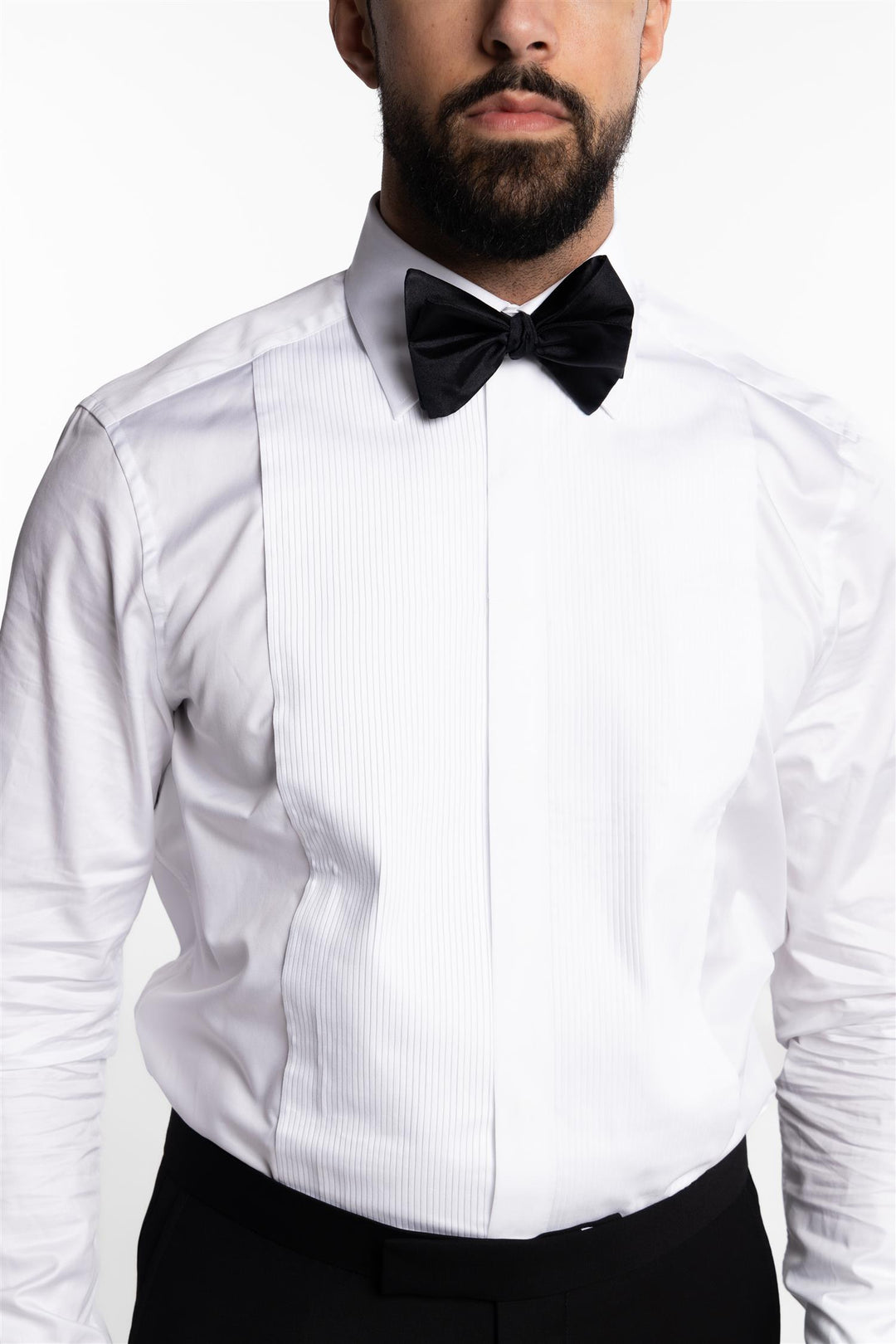 Slimline Tuxedo Shirt White