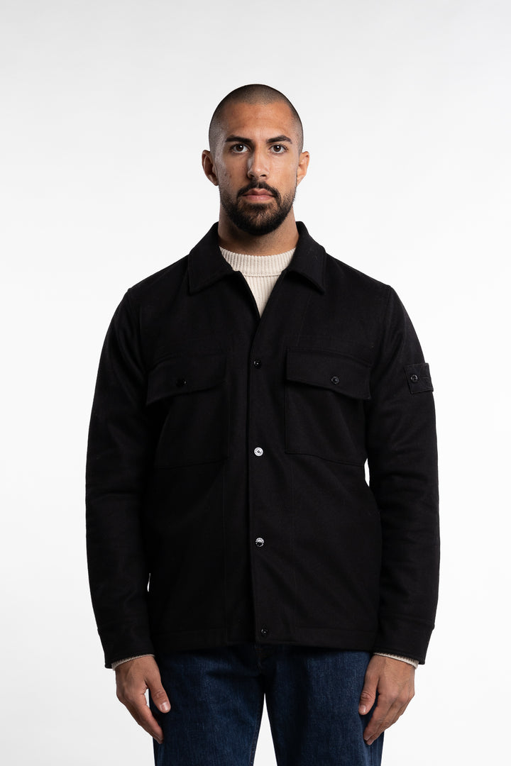 Ghost Wool/Nylon Overshirt Black