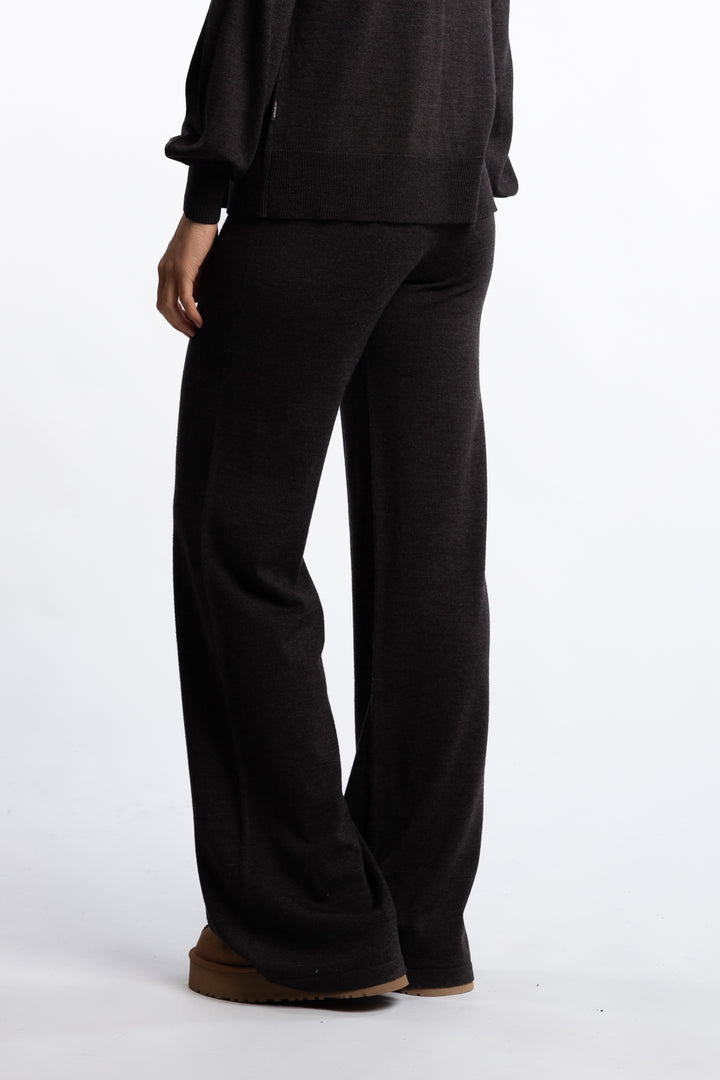 Mubi Merino Pants- Dark Brown Melange
