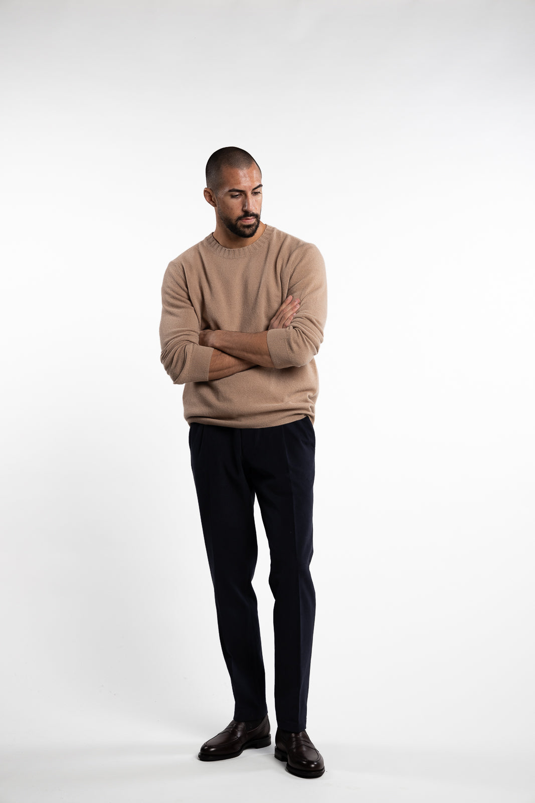 Como Wool/Cashmere Roundneck Camel