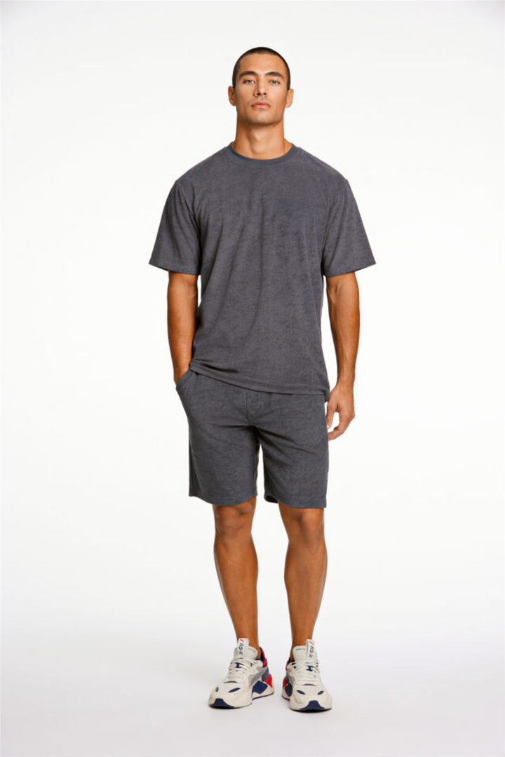 Towel Shorts W. Elastic Waist Navy