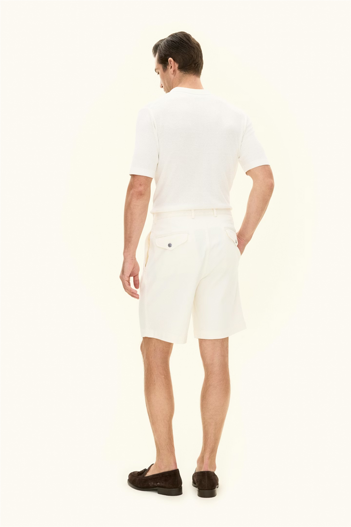 Tanker Pleat Shorts White