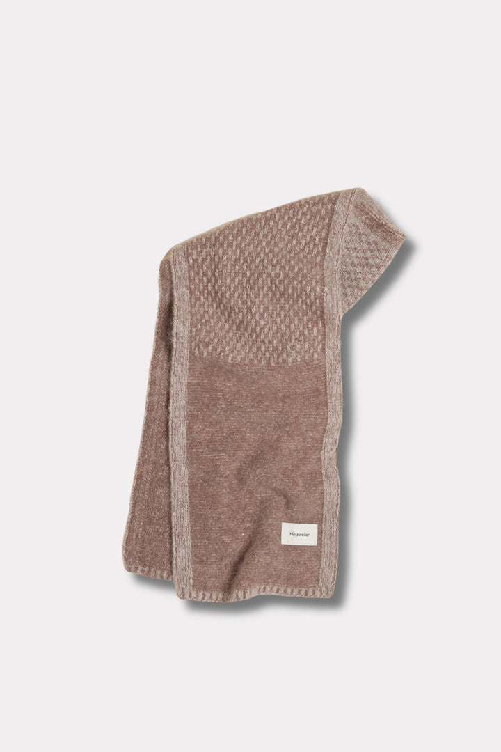 Tine Faded Knit Scarf- Burgundy