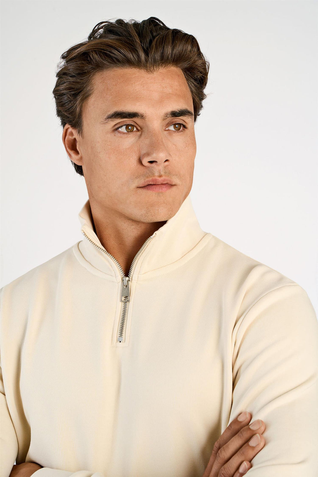 Half-Zip Sweat Light Stone