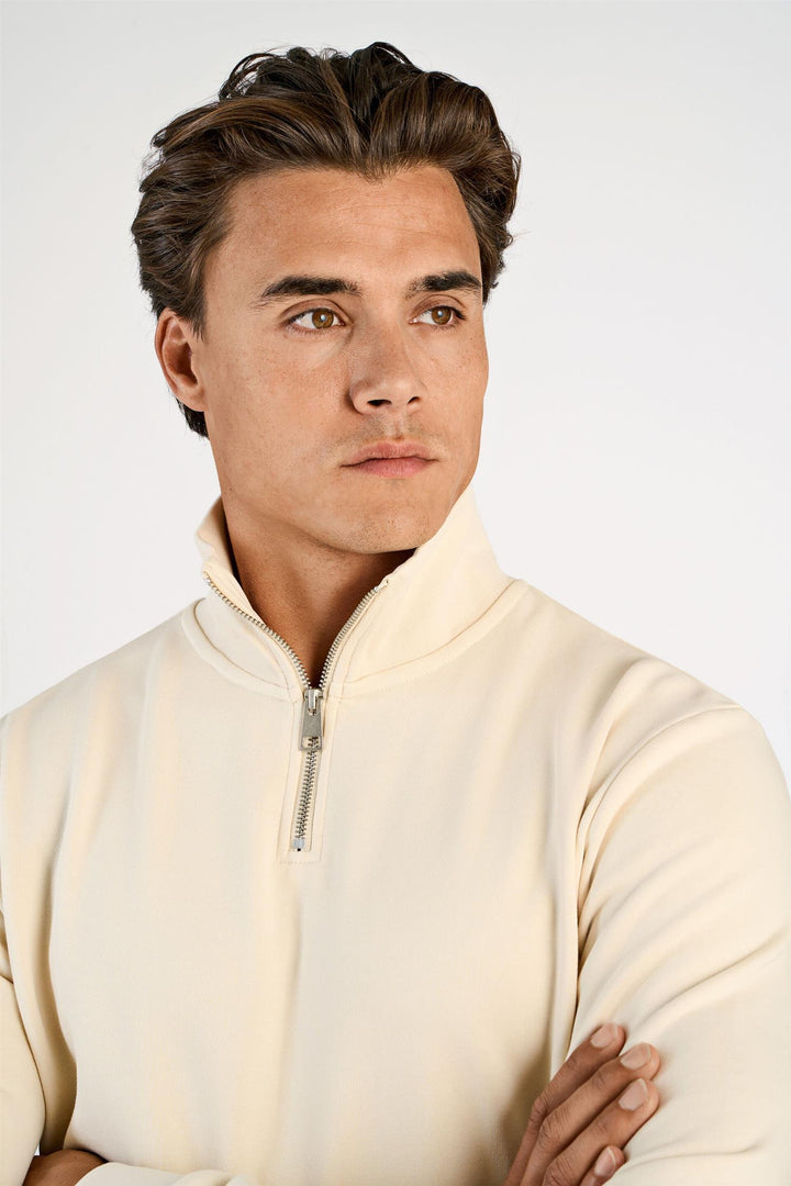 Half-Zip Sweat Light Stone