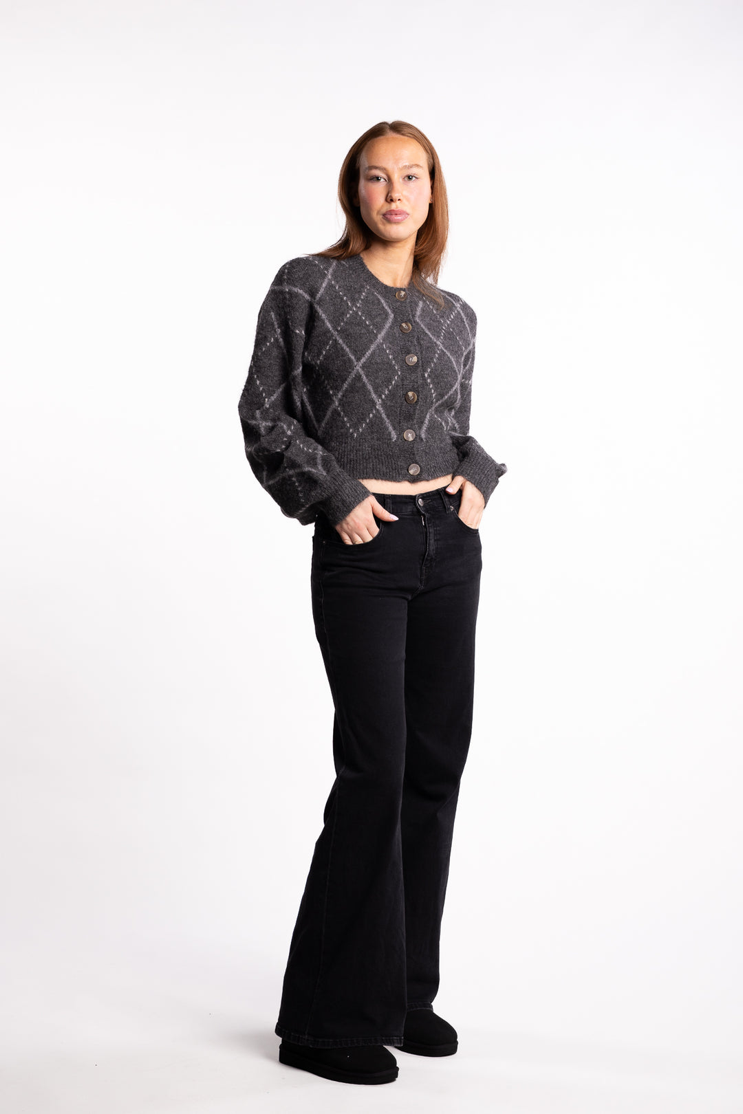 Merano Cardigan- Dark Grey