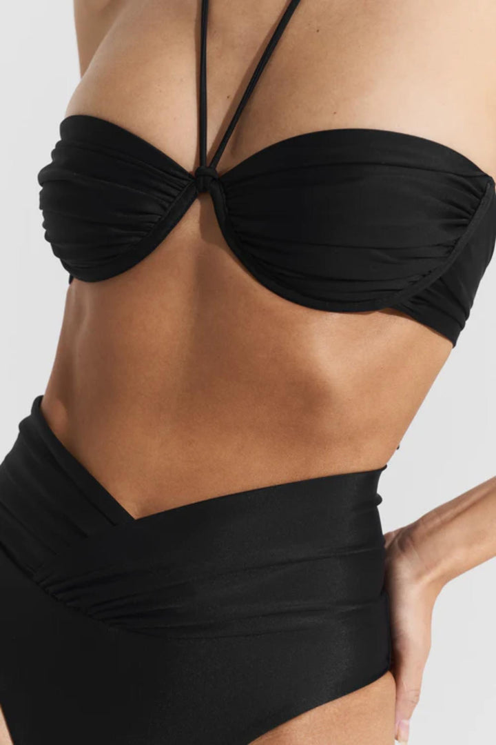 Billow Bikini Top- Black