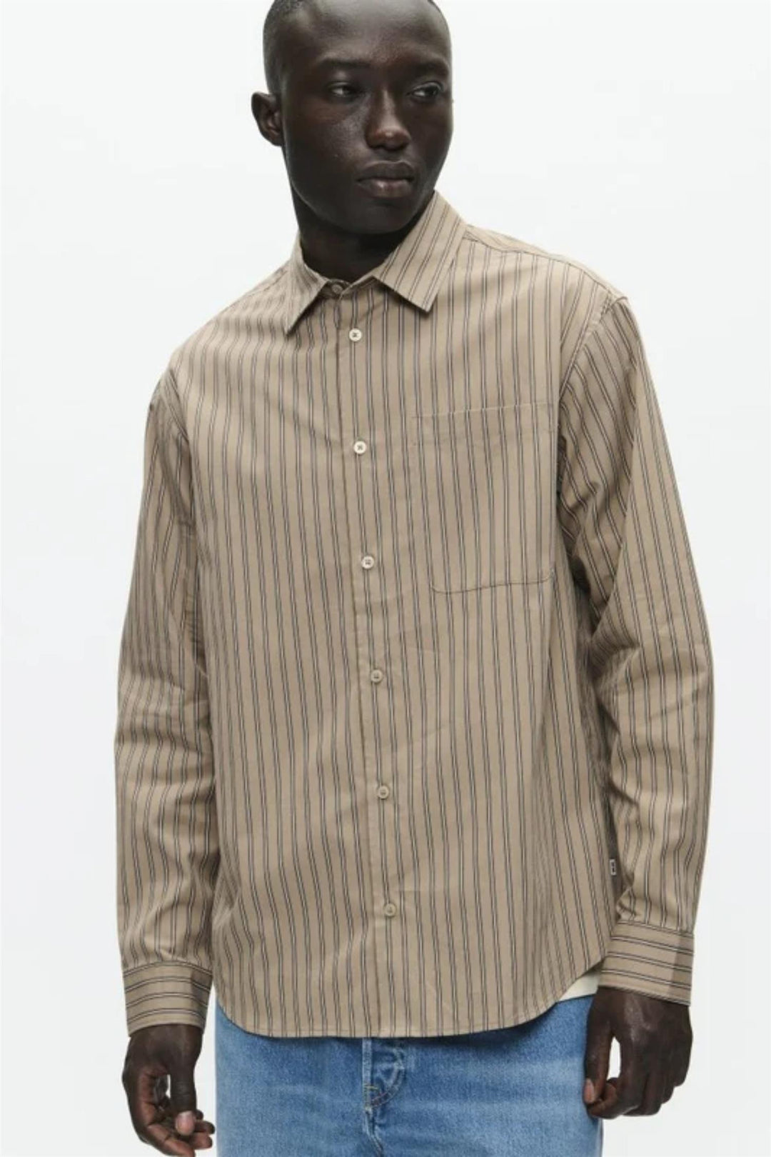 WW Nico Shirt Greige Stripe