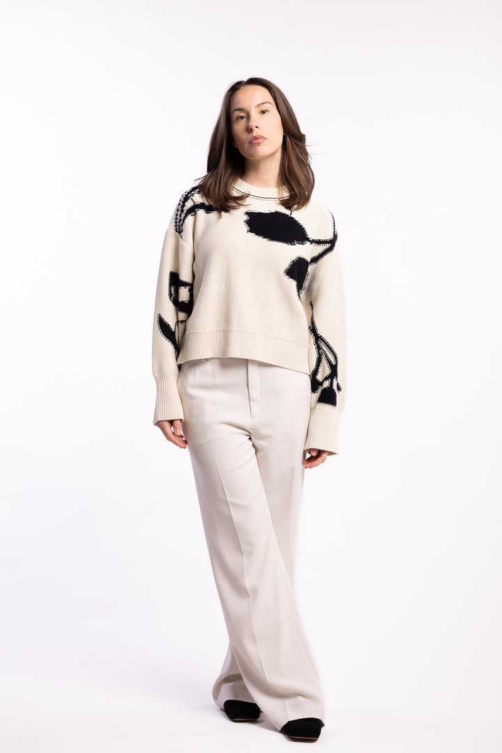 Salila Sweater 15529 - Cream Ashbloom
