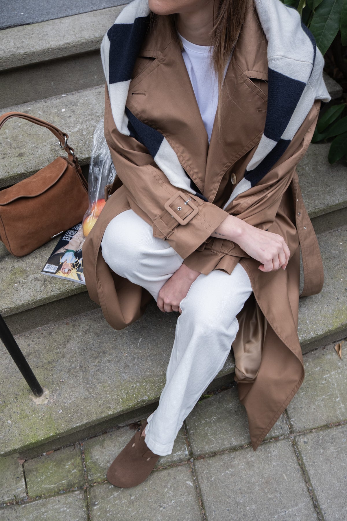 Cotton Trench Coat Taupe Beige