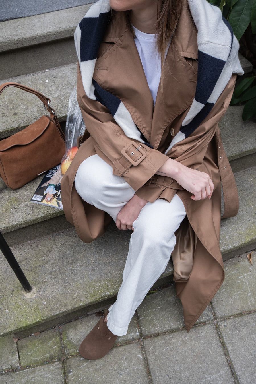 Cotton Trench Coat Taupe Beige