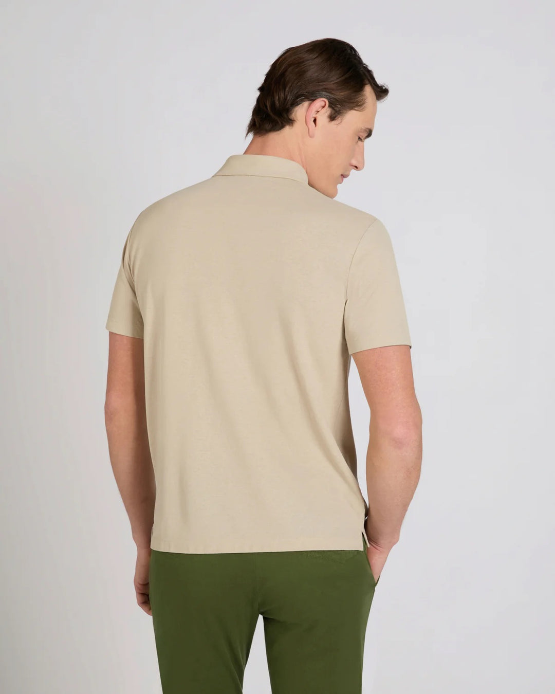Ice Cotton Short Sleeve Polo Shirt Sabbia
