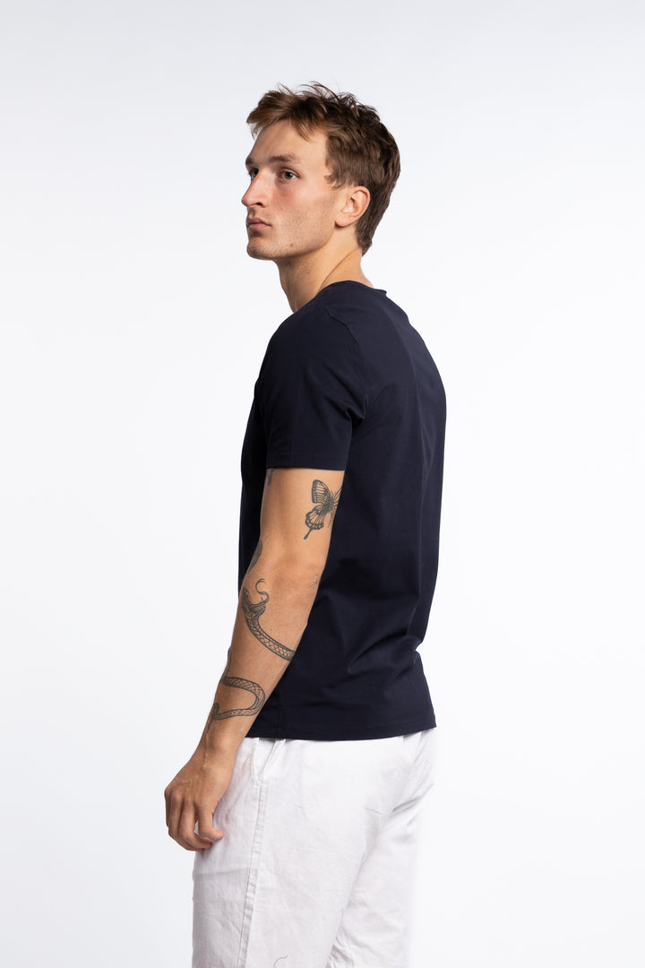 Kyran Cotton Stretch Slim Fit T-Shirt Blue