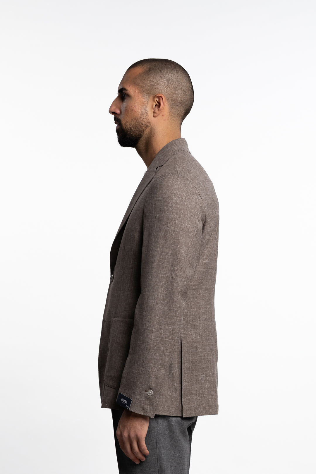 Wool/Silk/Linen Easywear Blazer Beige