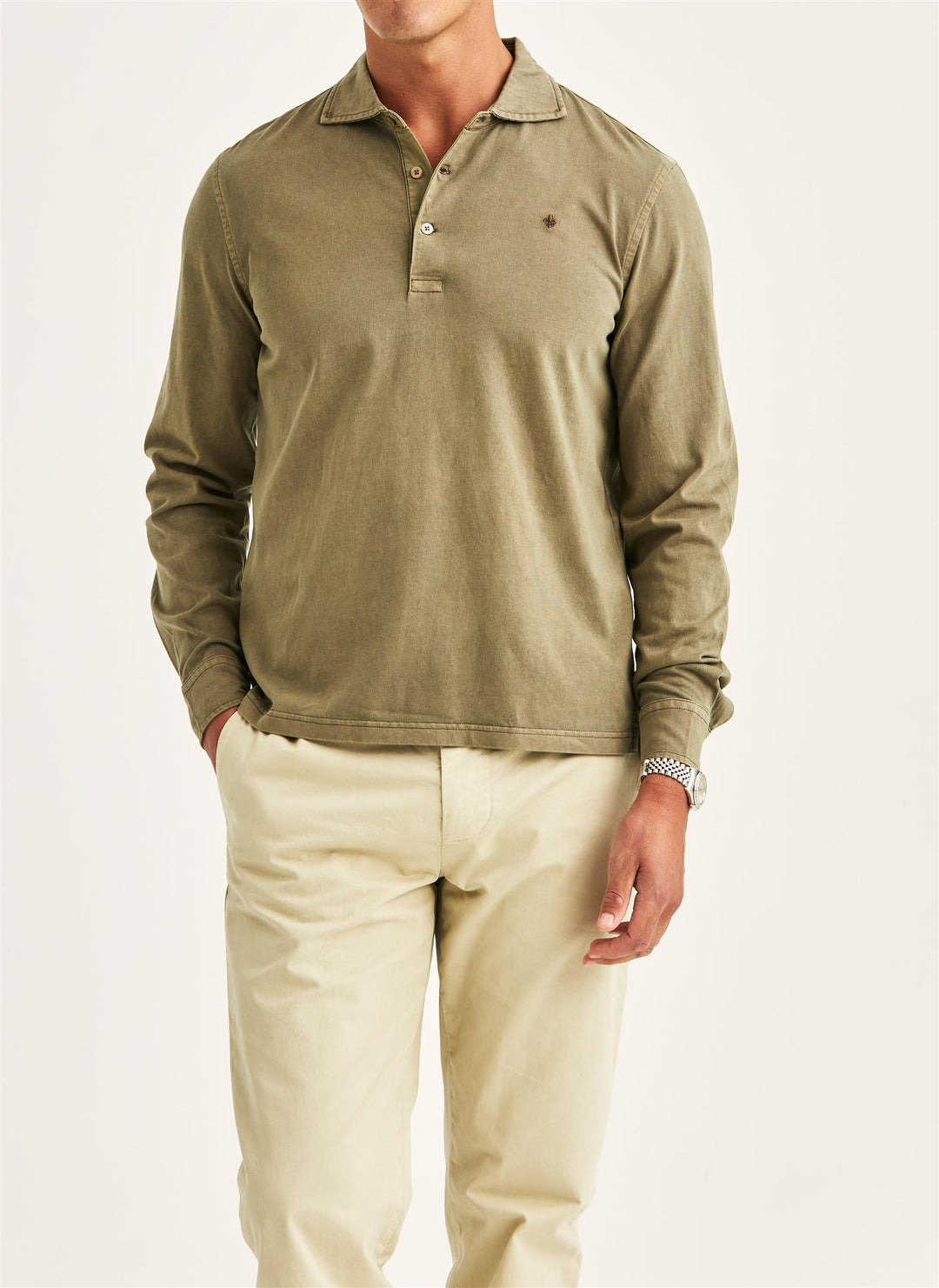 Harland LS Polo Shirt Olive