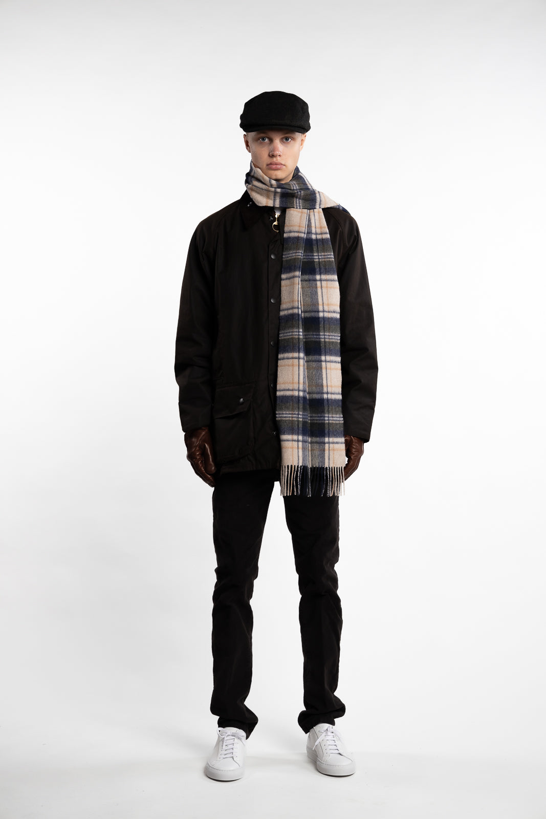 New Check Tartan Scarf Bark