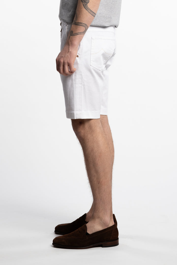 Lou Cotton Stretch Shorts White