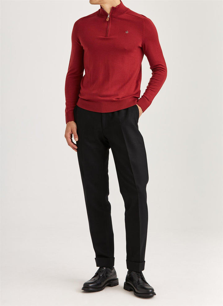 Merino John Zip Red