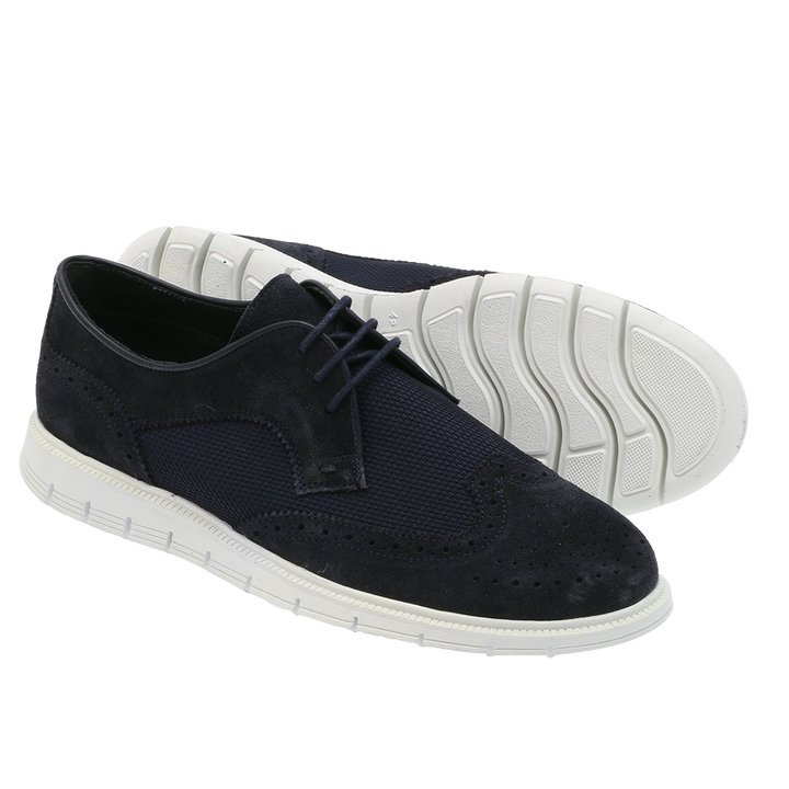 Sport C Brougue Navy Suede