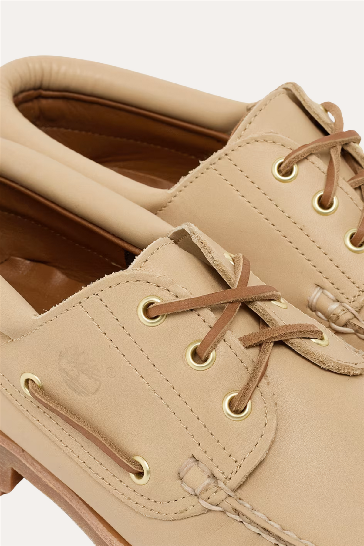 Authentic Boat Shoe Beige Full Grain
