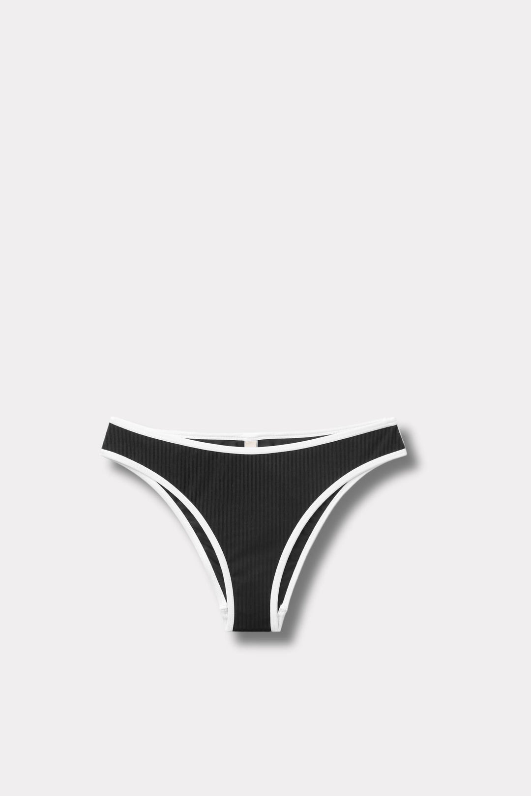 Ribbed Bikini Bottom- Black