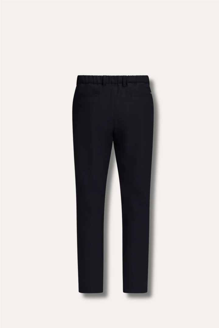 Light Stretch Travel Wool Trousers Navy Blue