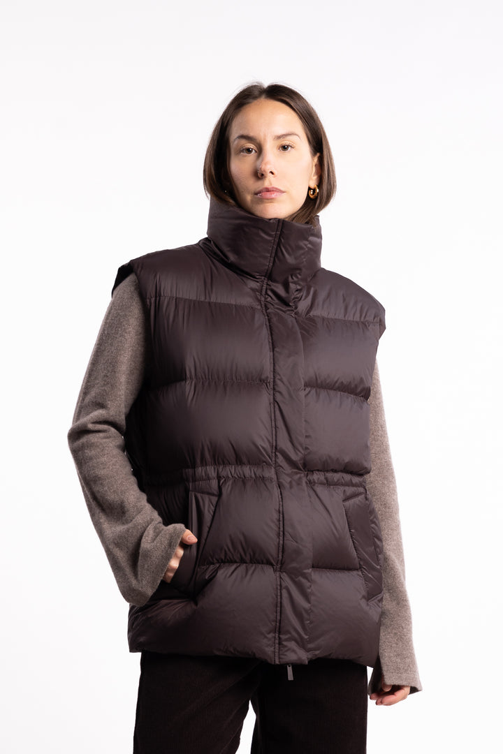 Lenox Down Vest - Dark Brown