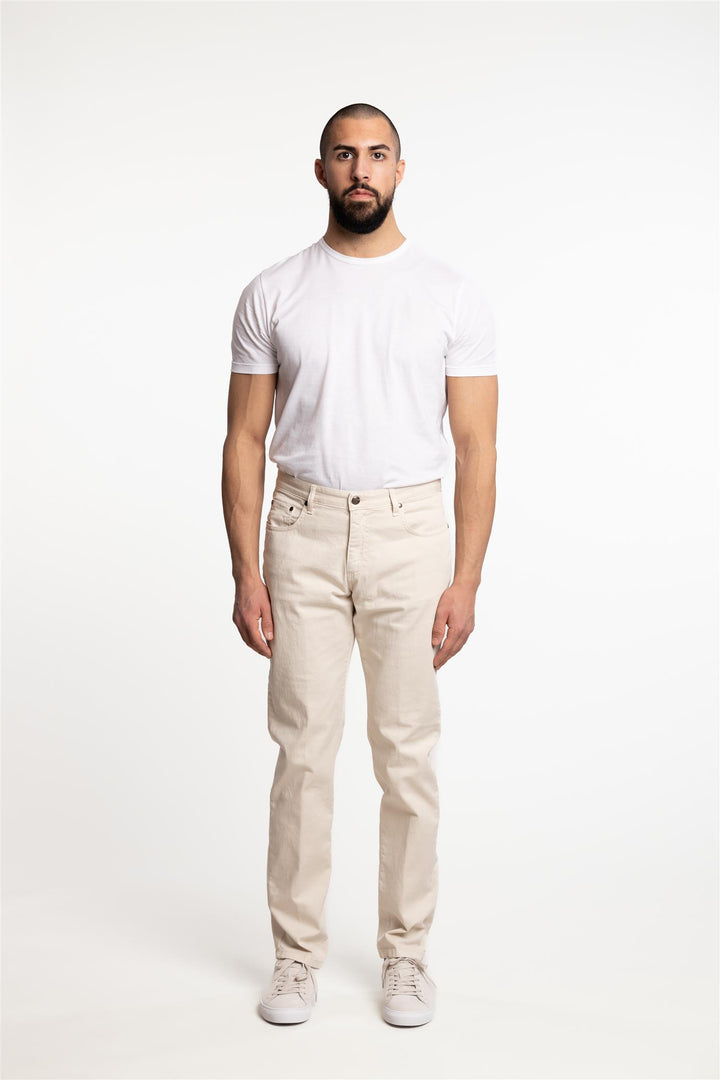5-Pocket Cotton/Stretch Pant Beige