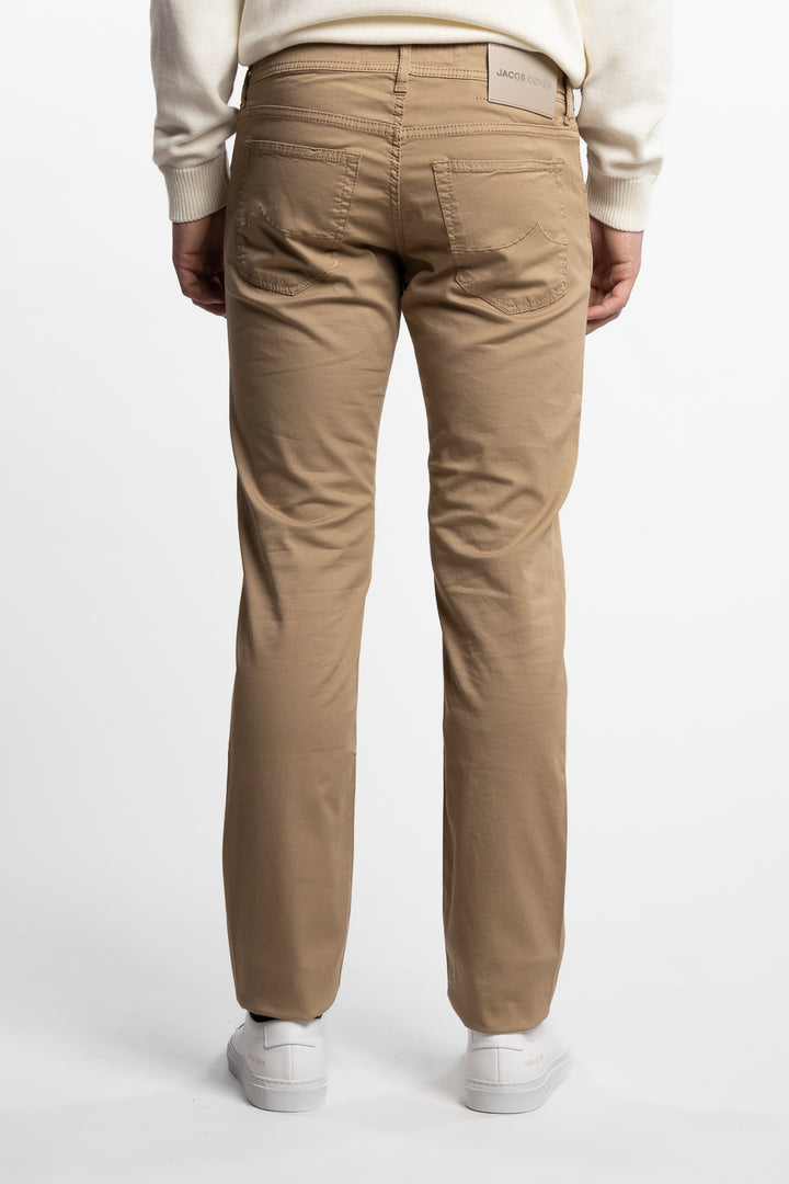 Nick Slim Fit Stretch Cotton Lyocell Twill Pants Beige