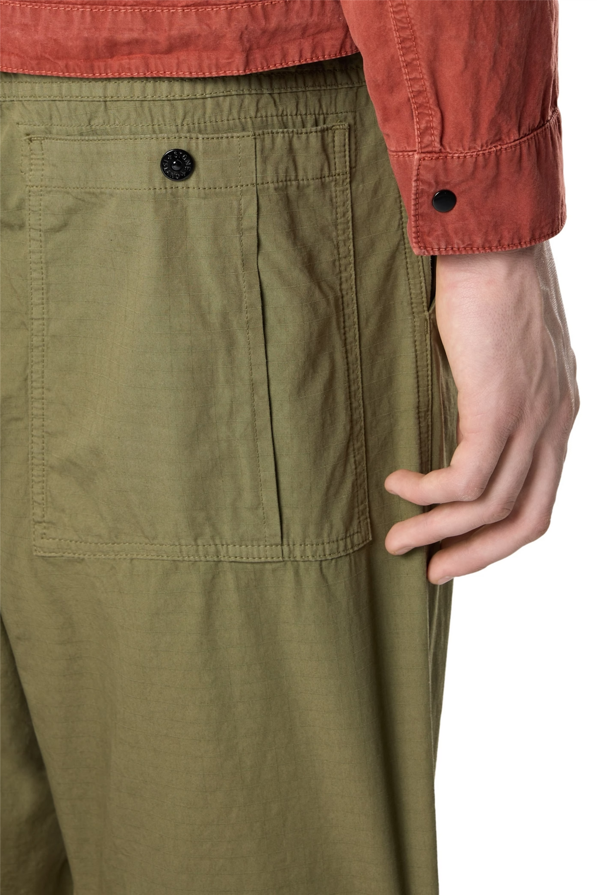 3100008 Relaxed-fit Chino Trousers With Pockets Military Green