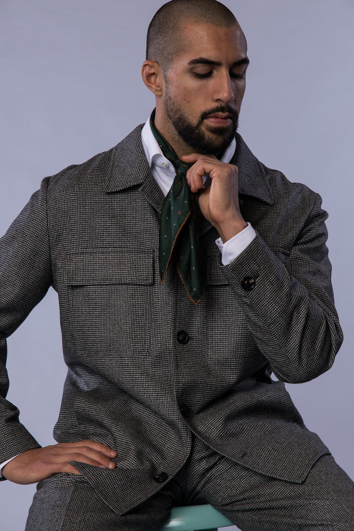 Silk Bandana Green/Brown