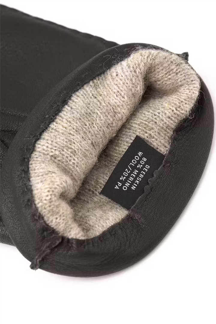 Matthew Deerskin Gloves Dark Brown