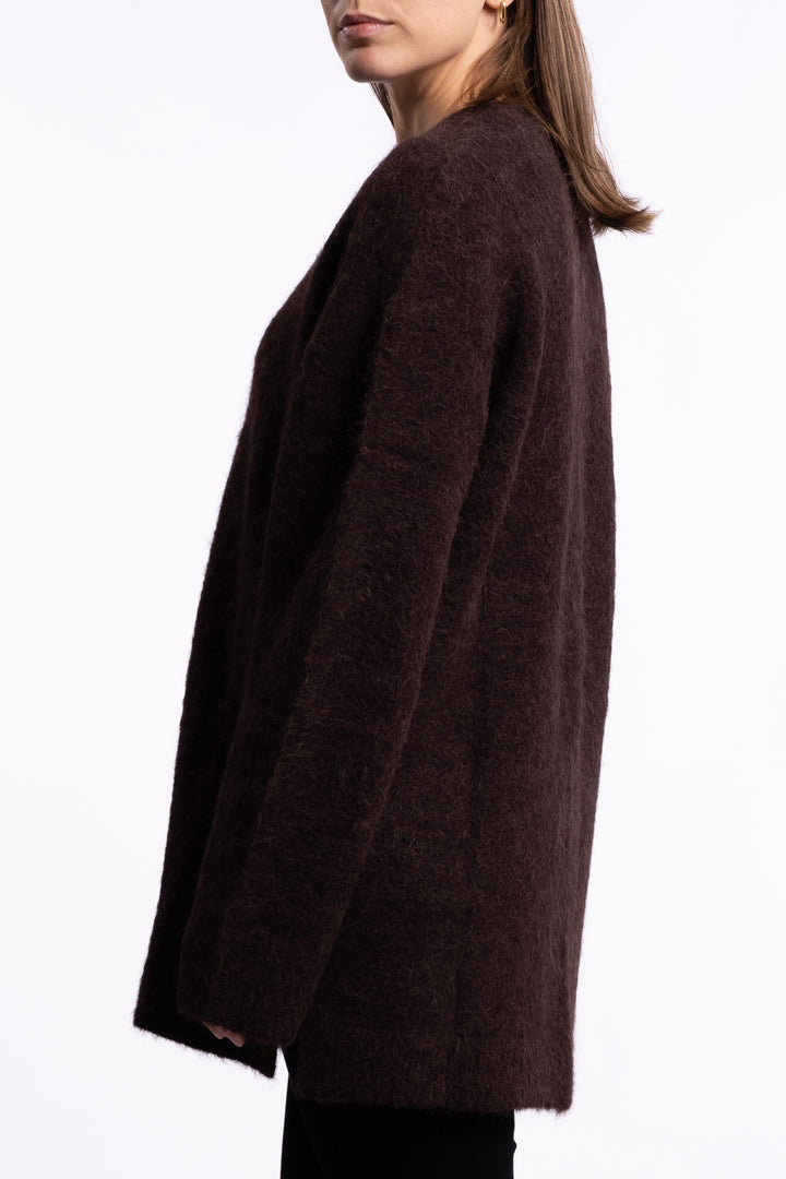 Paula Knit Cardigan - Dark Brown