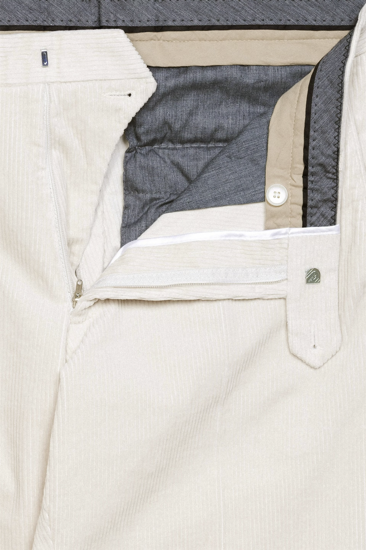 Denz Corduroy Trousers Cream White