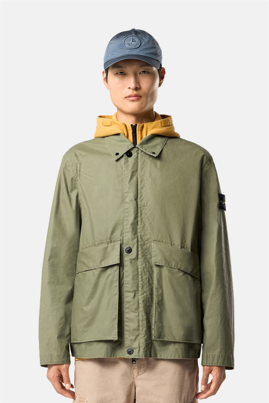 4100054 Waxed Pigment Cotton Tela Military Green