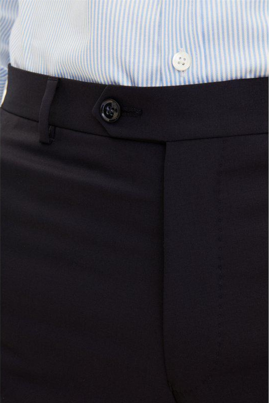 Denz Slim Fit Wool Trousers Navy