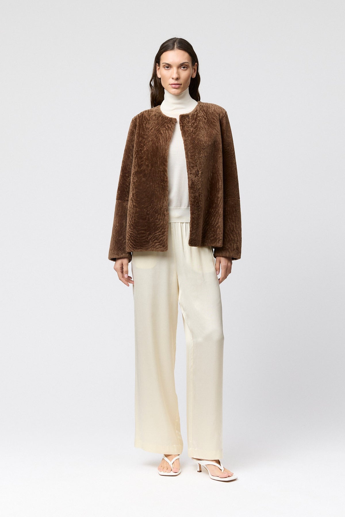 Como Shearling Jacket - Dark Caramel
