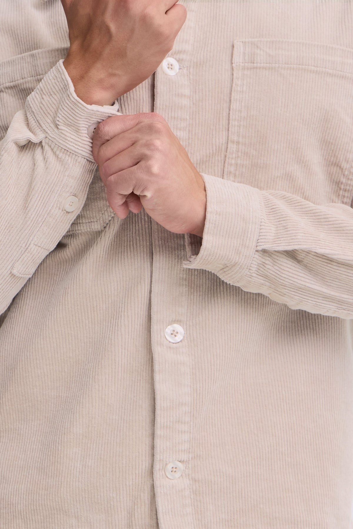 Corduroy Overshirt Beige