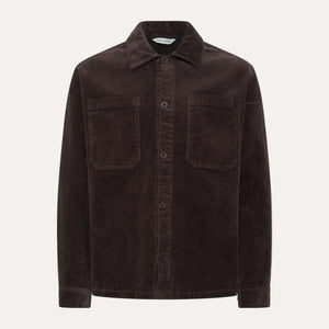 Corduroy Overshirt Seal Brown