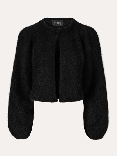 Amelia Chunky Cardigan Black - front