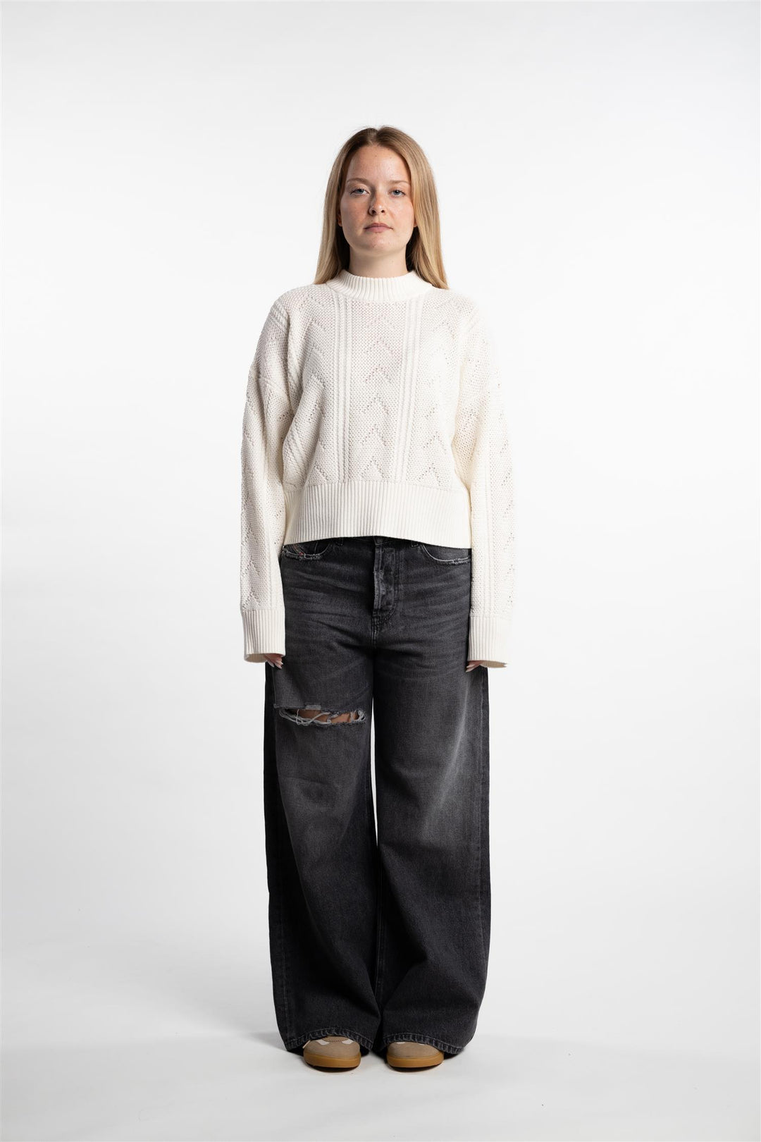 Serena Knit Sweater- White